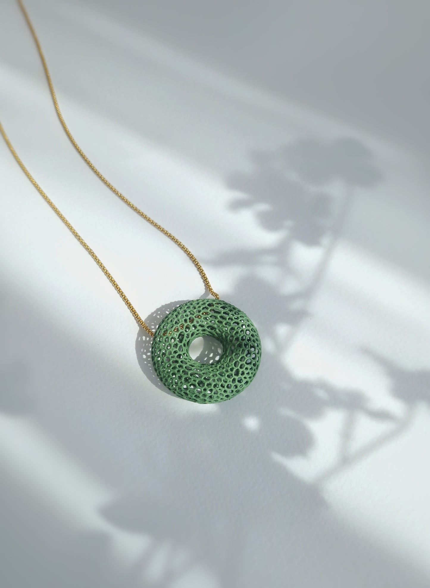 Halo Net Long Necklace