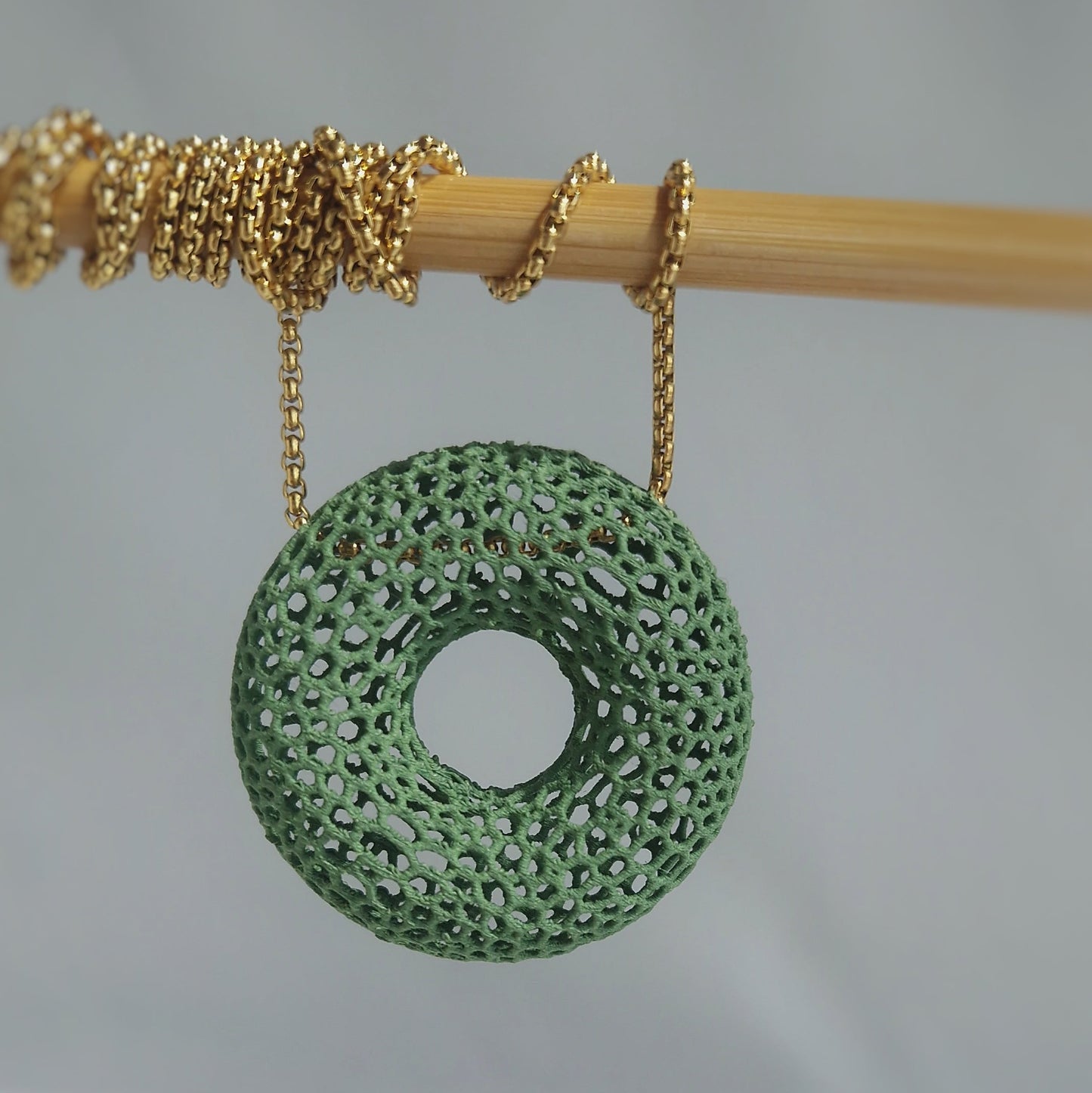Halo Net Long Necklace