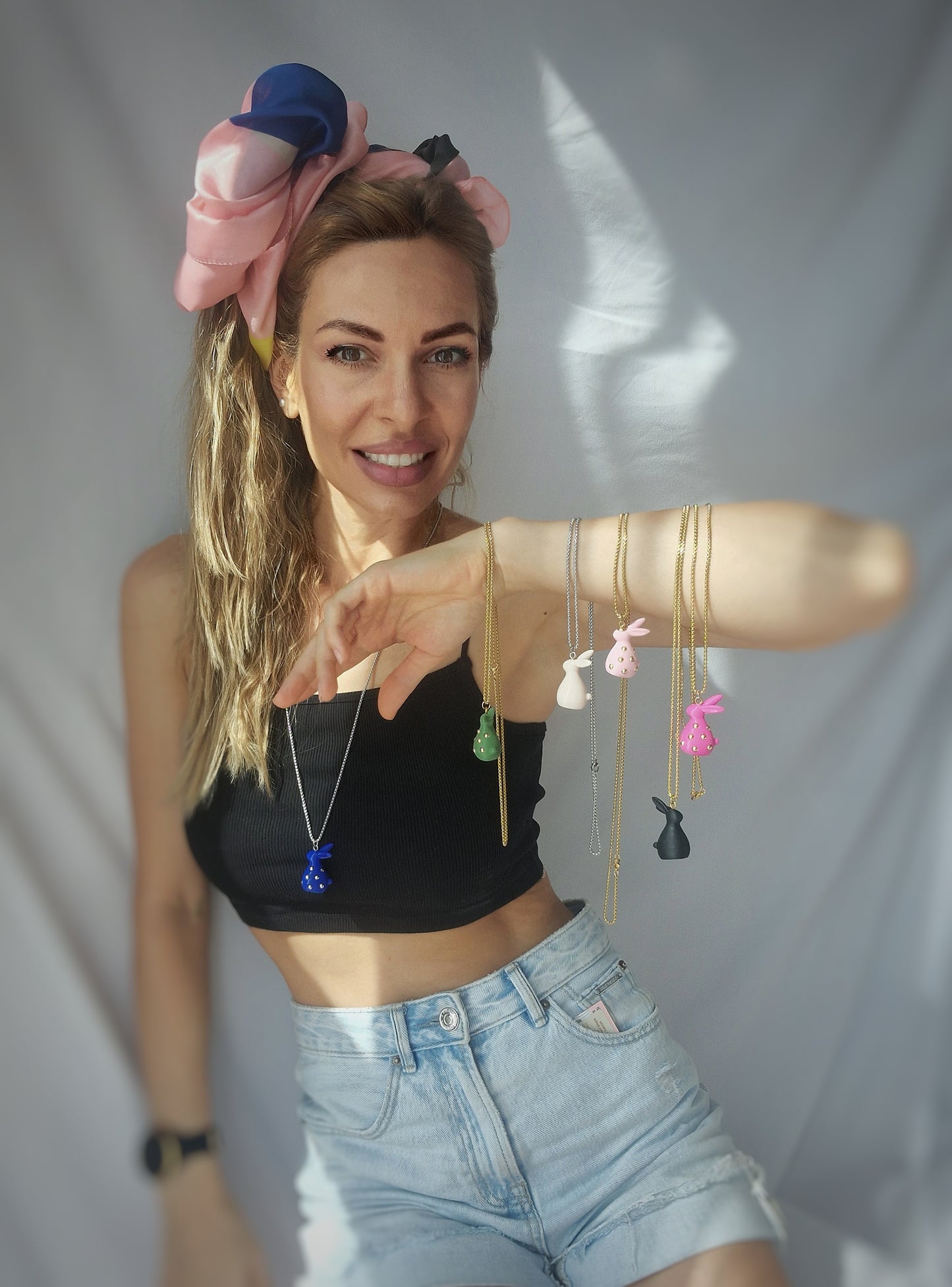 Abstract Bunny Necklace
