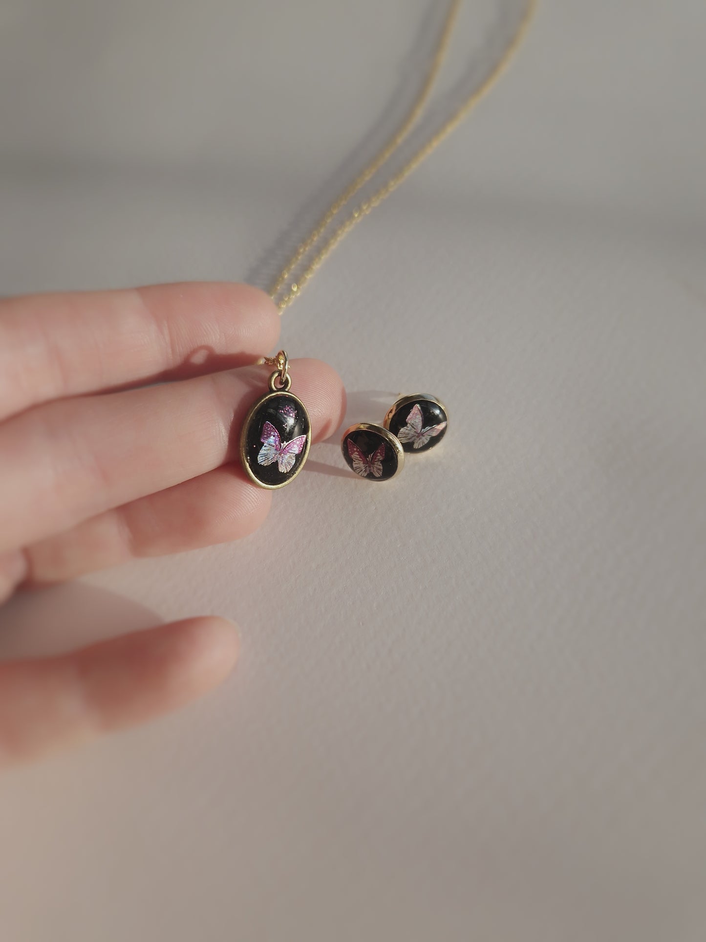 Butterfly Black Necklace