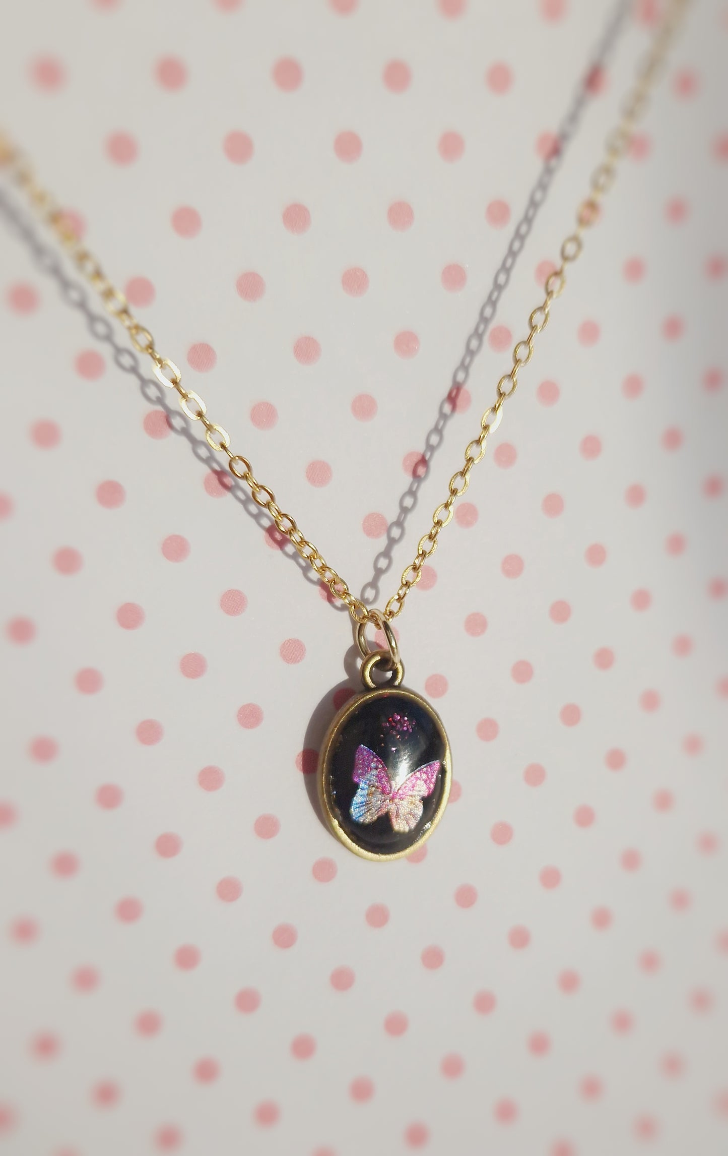 Butterfly Black Necklace