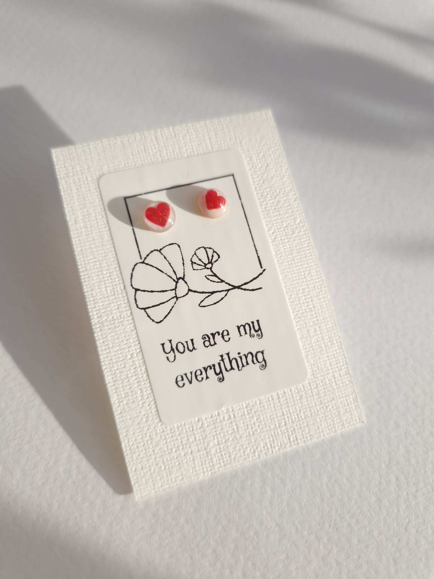 Heart Stud Earrings -Personalized Gift for a Loved One