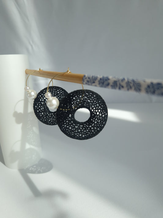 Halo Net Earrings