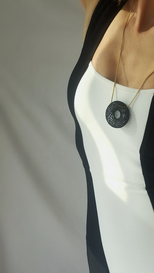 Halo Net Long Necklace