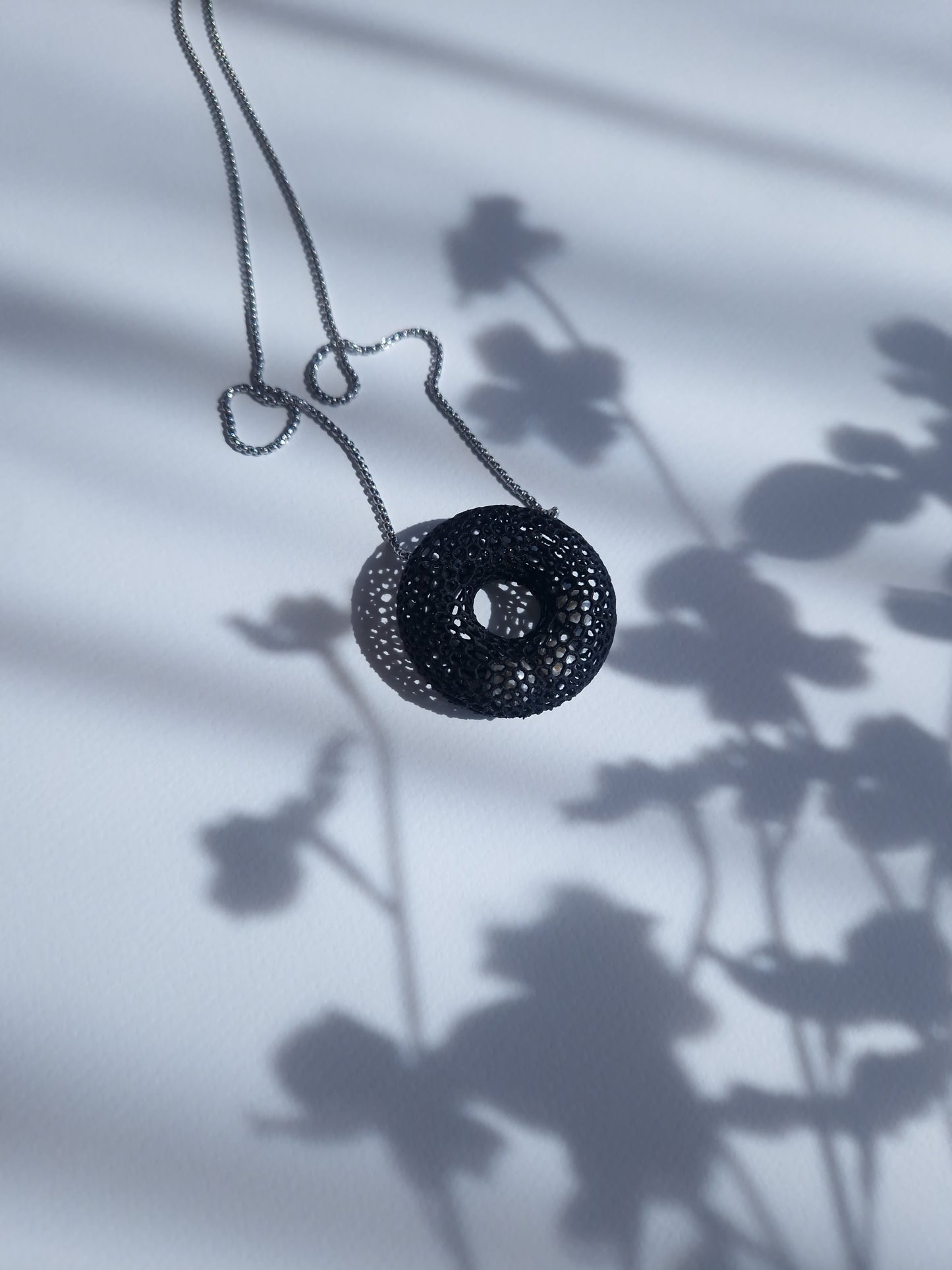 Halo Net Long Necklace
