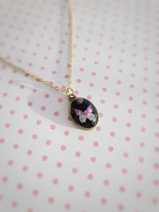 Butterfly Black Necklace