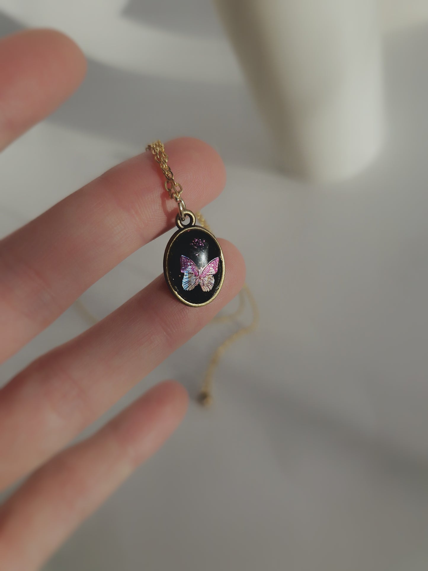 Butterfly Black Necklace