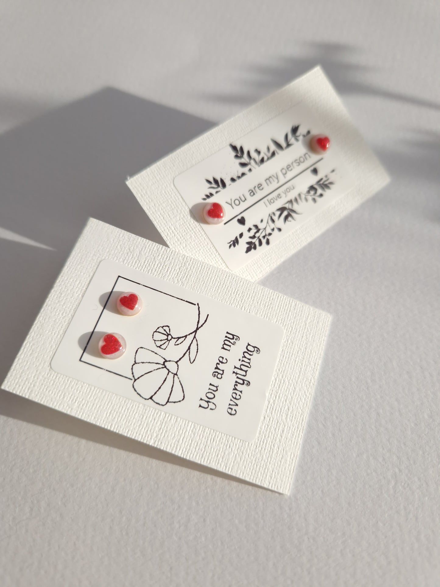 Heart Stud Earrings -Personalized Gift for a Loved One